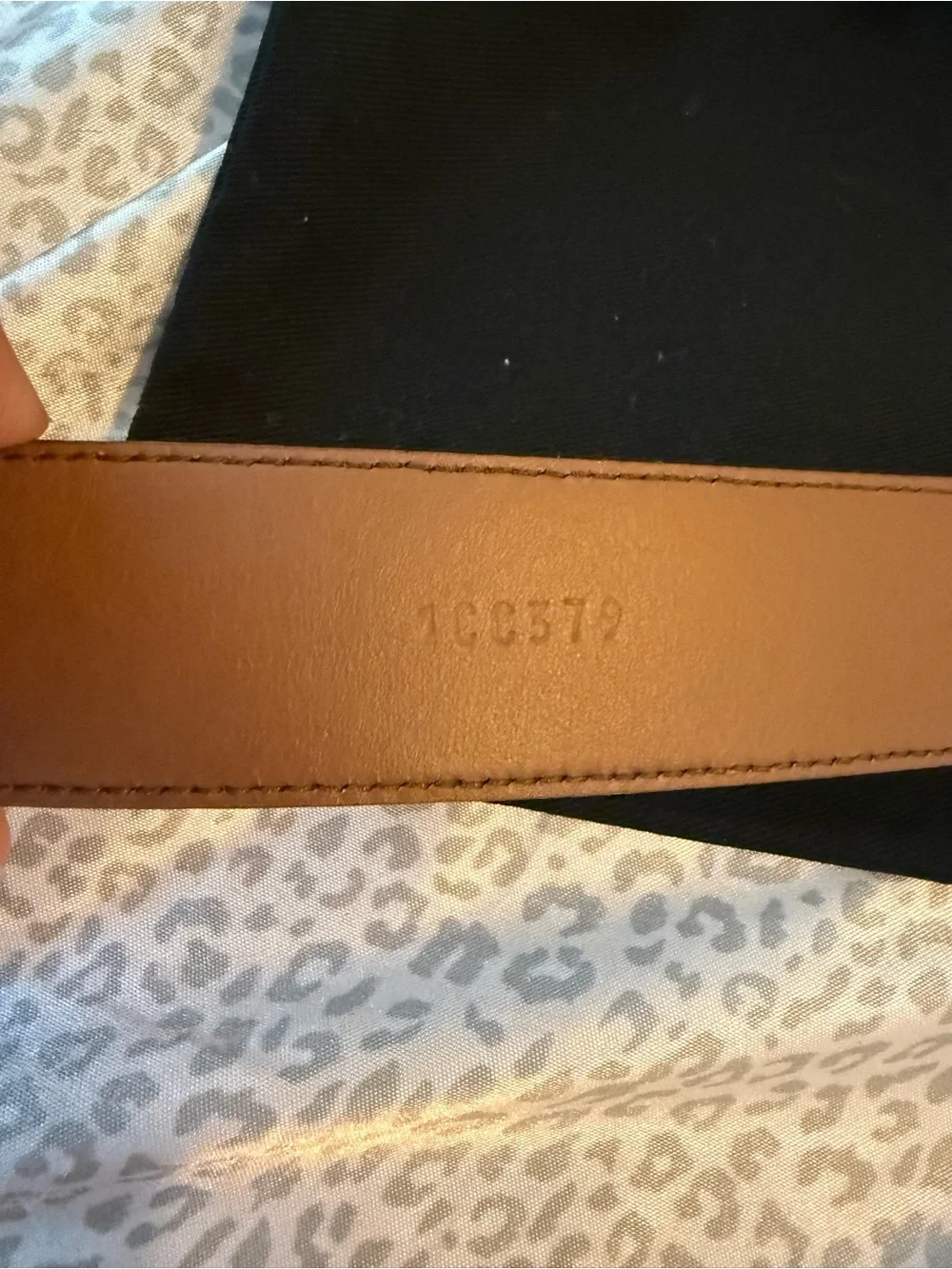 Prada Tan Saffiano Leather Belt with Gold Round Logo Buckle
